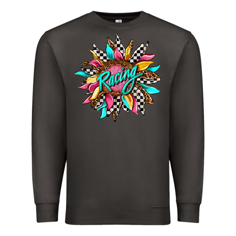 Racing Sunflower Front Premium Sweatshirt by AdoDesignShop | Teevron