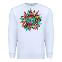White racing sunflower front Premium Sweatshirt - AdoDesignShop