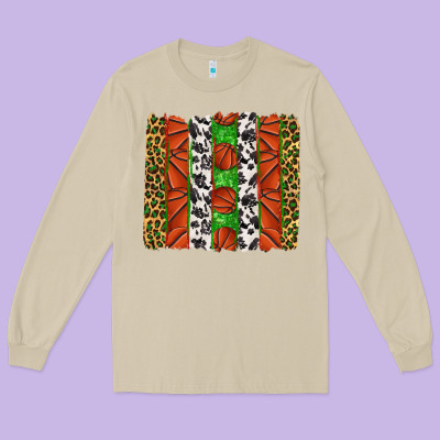 Long Sleeve Tee basketball brush strokes