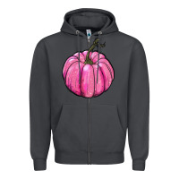 Smoke breast cancer awereness pumpkin Zipper Hoodie - RanaPortraitStore