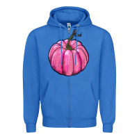 True Royal breast cancer awereness pumpkin Zipper Hoodie - RanaPortraitStore