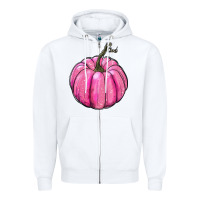 Breast Cancer Awereness Pumpkin Zipper Hoodie | Teevron