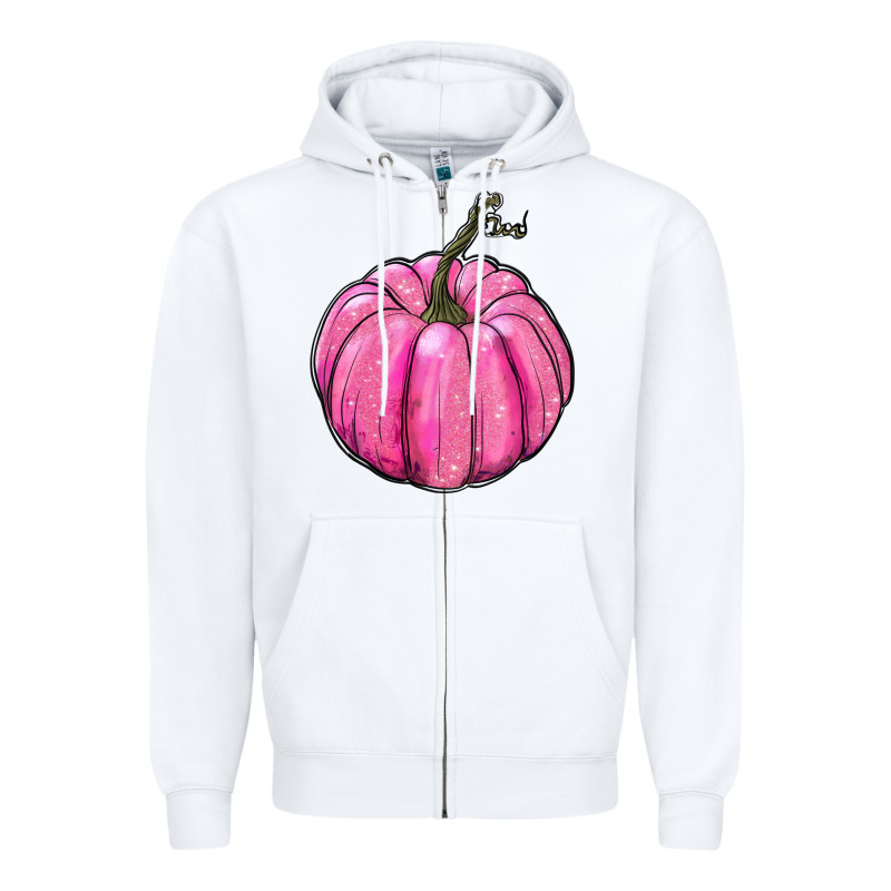 Breast Cancer Awereness Pumpkin Zipper Hoodie by RanaPortraitStore | Teevron