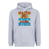 Heather Grey nacho average pediatric nurse   with nacho Heavyweight Hoodie - AdoDesignShop
