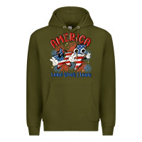 Army Green america land that i love Premium Hoodie - MaliasSmallBusiness