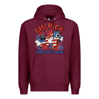 Burgundy america land that i love Premium Hoodie - MaliasSmallBusiness