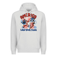 Dove Grey america land that i love Premium Hoodie - MaliasSmallBusiness