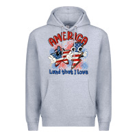 Heather Grey america land that i love Premium Hoodie - MaliasSmallBusiness