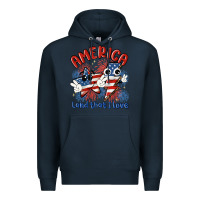 Navy america land that i love Premium Hoodie - MaliasSmallBusiness