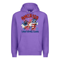 Purple america land that i love Premium Hoodie - MaliasSmallBusiness