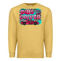 Antique Gold dibs on the driver background Premium Sweatshirt - AdoDesignShop