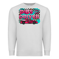 Dove Grey dibs on the driver background Premium Sweatshirt - AdoDesignShop