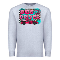Heather Grey dibs on the driver background Premium Sweatshirt - AdoDesignShop
