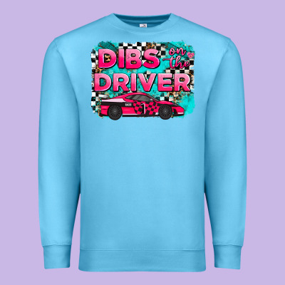 Dibs On The Driver Background Premium Sweatshirt Designed By Adodesignshop
