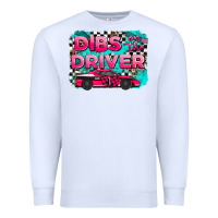 White dibs on the driver background Premium Sweatshirt - AdoDesignShop