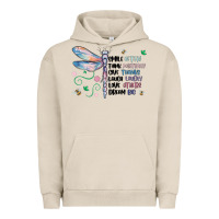 Pigment French Oak dragonfly smile tink give laugh love dream Urban Hoodie - MaliasSmallBusiness
