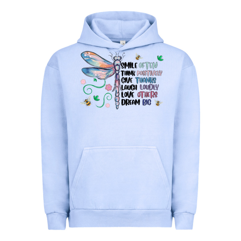 Dragonfly Smile Tink Give Laugh Love Dream Urban Hoodie by MaliasSmallBusiness | Teevron