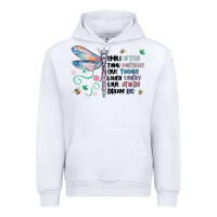 White dragonfly smile tink give laugh love dream Urban Hoodie - MaliasSmallBusiness
