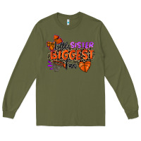 Army Green little sister biggest fan basketball Long Sleeve Tee - Zillion Design Studio