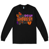 Black little sister biggest fan basketball Long Sleeve Tee - Zillion Design Studio