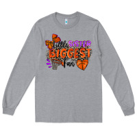 Heather Grey little sister biggest fan basketball Long Sleeve Tee - Zillion Design Studio