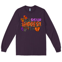 Plum little sister biggest fan basketball Long Sleeve Tee - Zillion Design Studio