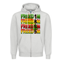 Dove Grey freedom freedom freedom freedom 1865 Zipper Hoodie - Zillion Design Studio