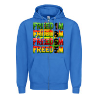 True Royal freedom freedom freedom freedom 1865 Zipper Hoodie - Zillion Design Studio