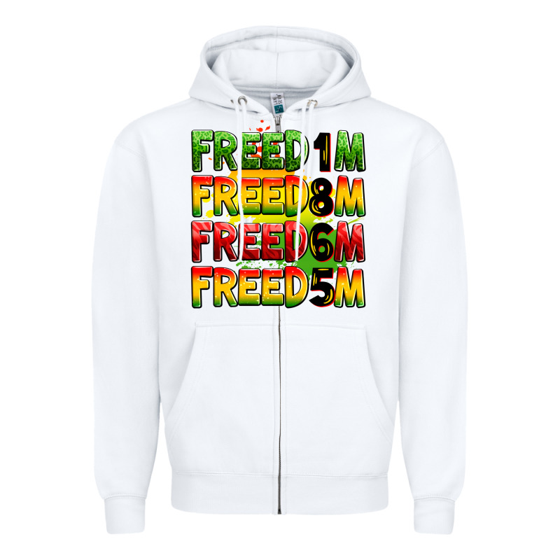 Freedom Freedom Freedom Freedom 1865 Zipper Hoodie by Zillion Design Studio | Teevron