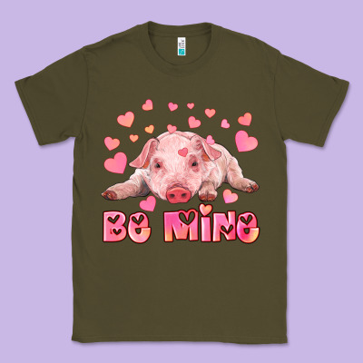 Be Mine Baby Pig Classic Tee Designed By Ranaportraitstore