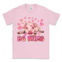 Bubblegum Pink be mine baby pig Classic Tee - RanaPortraitStore