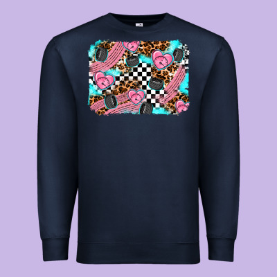 Race Day Background Premium Sweatshirt Designed By Adodesignshop