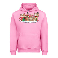Fuchsia Pink christmas cookie coffe cups Urban Hoodie - MaliasSmallBusiness