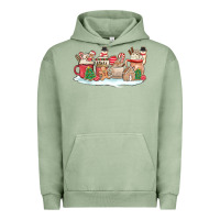 Pigment Oil Green christmas cookie coffe cups Urban Hoodie - MaliasSmallBusiness