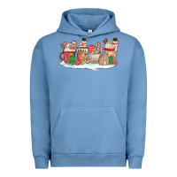 Pigment Pebble Blue christmas cookie coffe cups Urban Hoodie - MaliasSmallBusiness