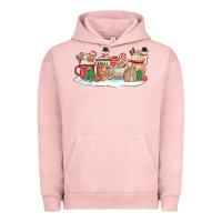 Pigment Salmon christmas cookie coffe cups Urban Hoodie - MaliasSmallBusiness