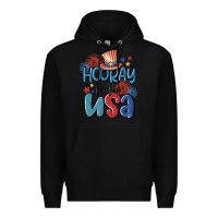 Black hooray for the usa Premium Hoodie - MaliasSmallBusiness