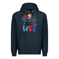 Navy hooray for the usa Premium Hoodie - MaliasSmallBusiness
