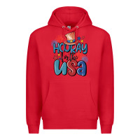 Red hooray for the usa Premium Hoodie - MaliasSmallBusiness
