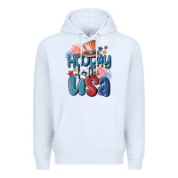 White hooray for the usa Premium Hoodie - MaliasSmallBusiness