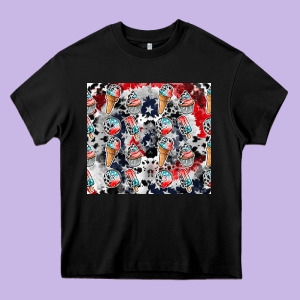 American Ice Cream Heavy Core Tee Designed By Cowhidedigitalart