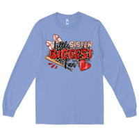 Colony Blue little sister biggest fan baseball Long Sleeve Tee - Zillion Design Studio