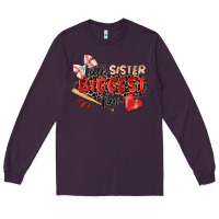 Plum little sister biggest fan baseball Long Sleeve Tee - Zillion Design Studio