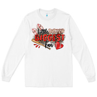 White little sister biggest fan baseball Long Sleeve Tee - Zillion Design Studio