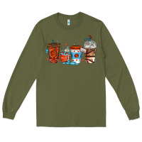 Army Green basketball coffee cups Long Sleeve Tee - texasbilliewilder