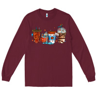 Burgundy basketball coffee cups Long Sleeve Tee - texasbilliewilder