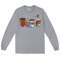 Heather Grey basketball coffee cups Long Sleeve Tee - texasbilliewilder