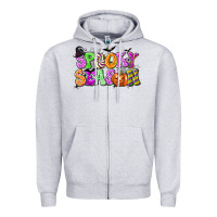 Heather Grey Spooky Season Zipper Hoodie - texasbilliewilder