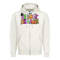 Oatmeal Heather Spooky Season Zipper Hoodie - texasbilliewilder