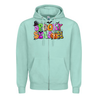 Seafoam Spooky Season Zipper Hoodie - texasbilliewilder